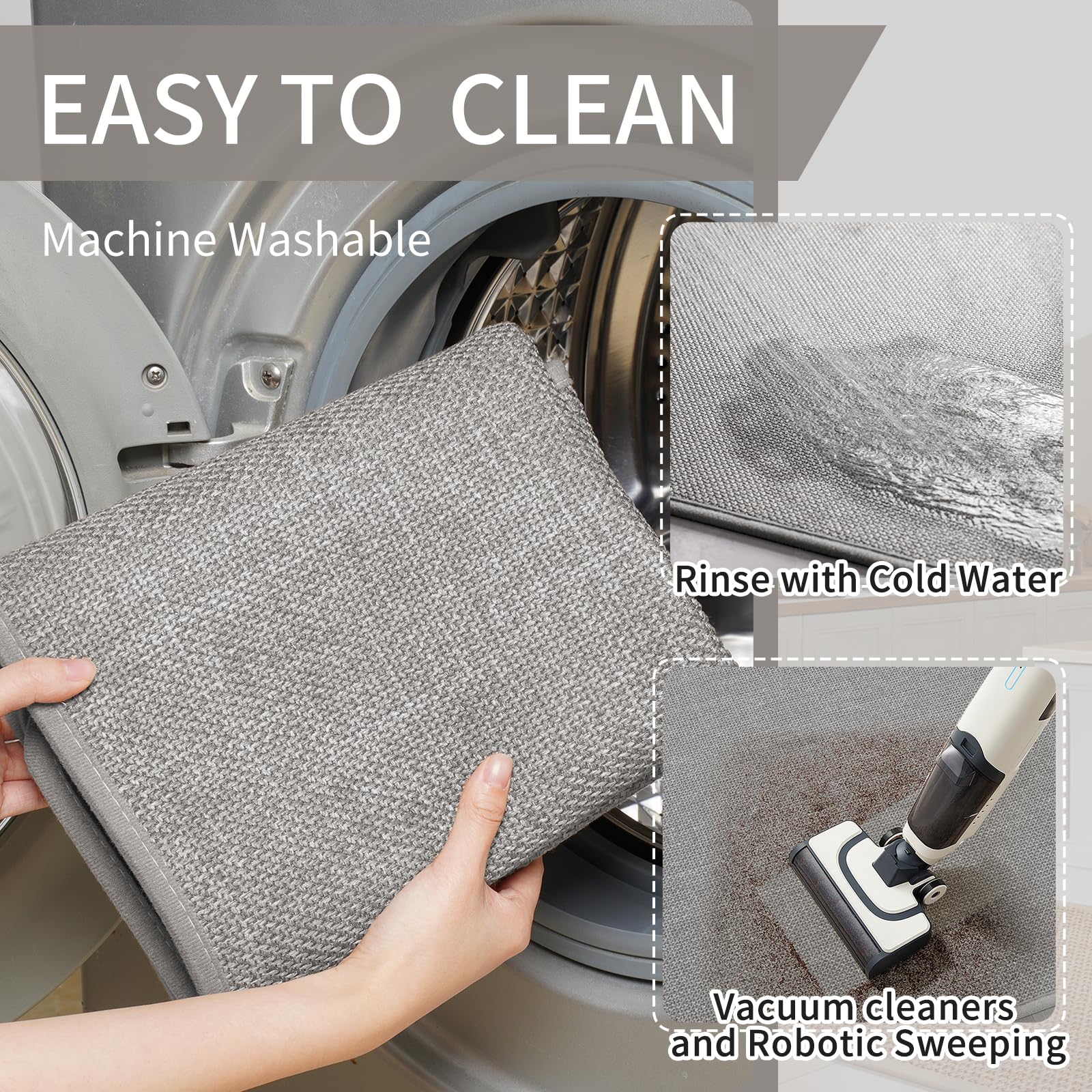 YDKGL durable kitchen rug lasts for years under everyday cooking traffic.