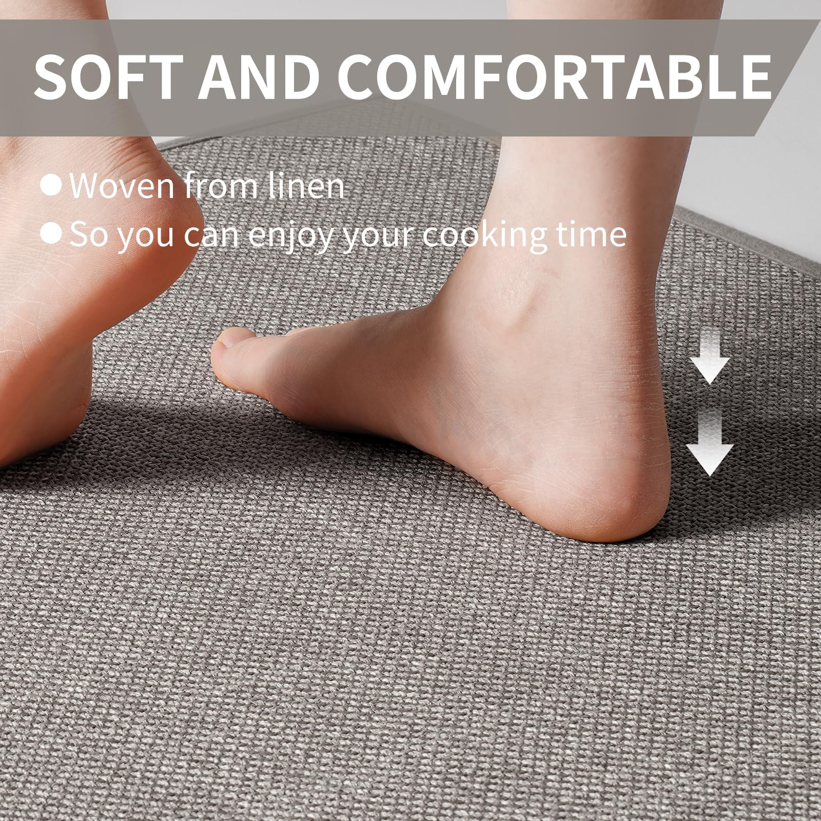 YDKGL easy-clean kitchen rug resists oil and stains for quick maintenance.