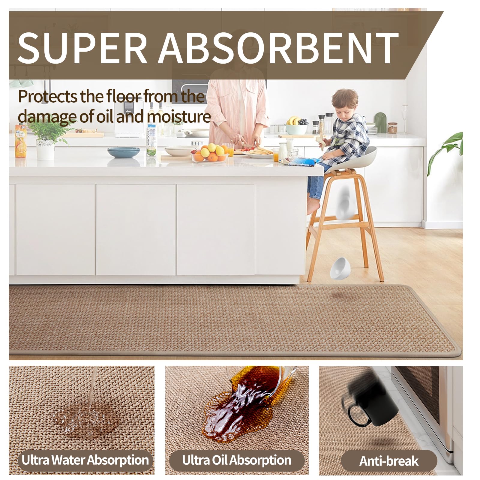 YDKGL entry rug welcomes guests and protects floors from dirt