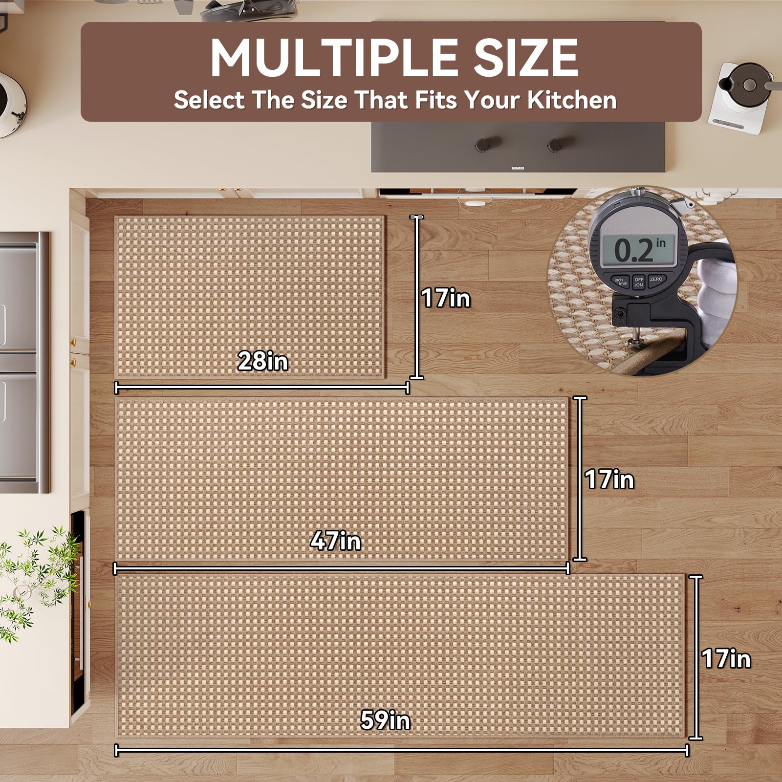 YDKGL kitchen mat absorbs spills quickly protecting floors from moisture and stains