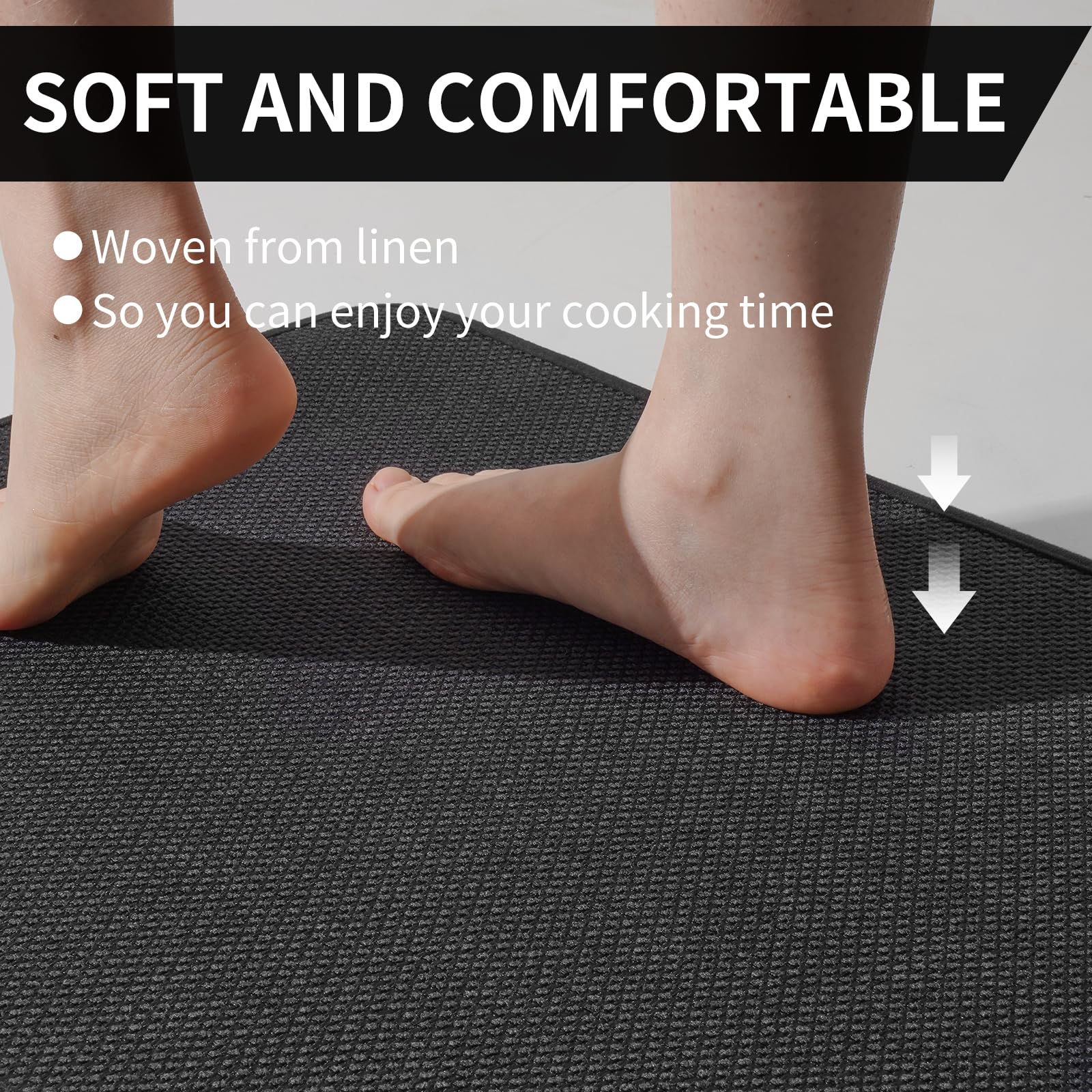 YDKGL anti-fatigue design eases standing during long cooking sessions.
