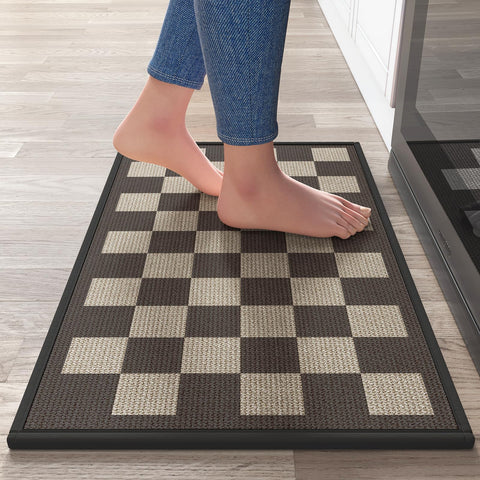 YDKGL kitchen mat anti-slip bottom prevents shifting for safer standing near the counter.