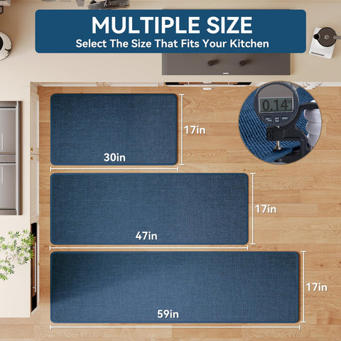 YDKGL blue mat with non-slip backing for secure placement on floors