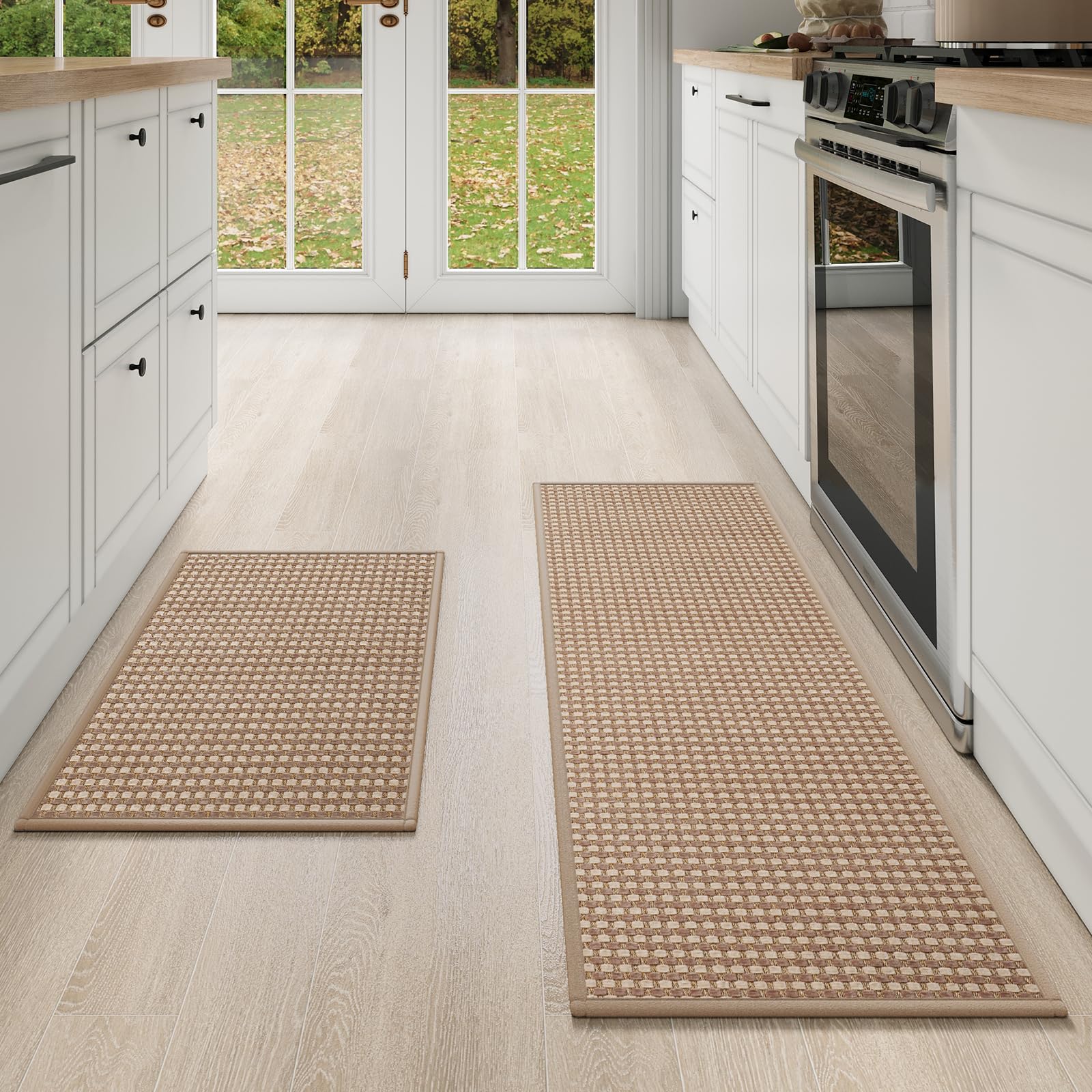 YDKGL kitchen mat non-slip back keeps your floor safe during meal prep