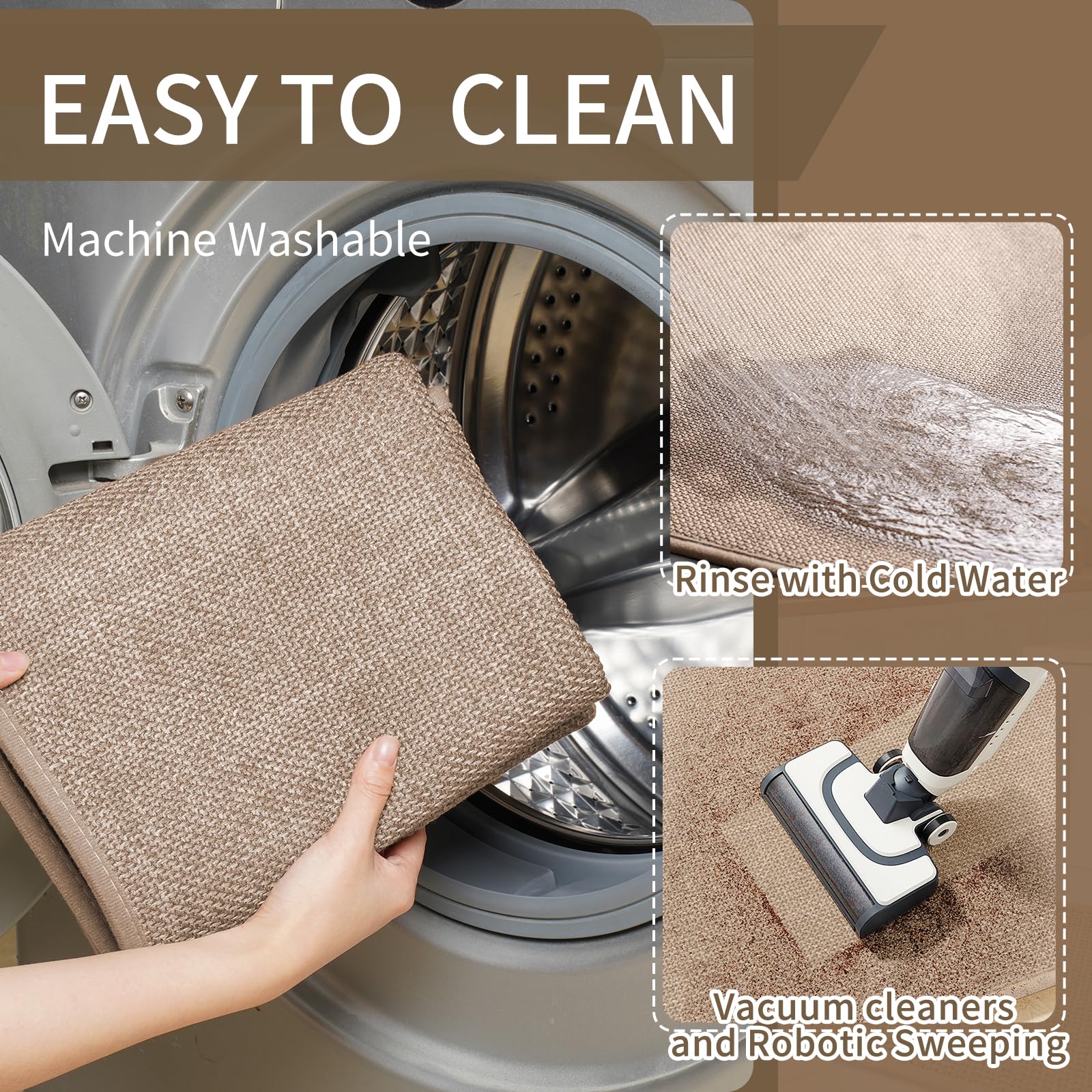 YDKGL non-slip back keeps you steady on tile and wood floors