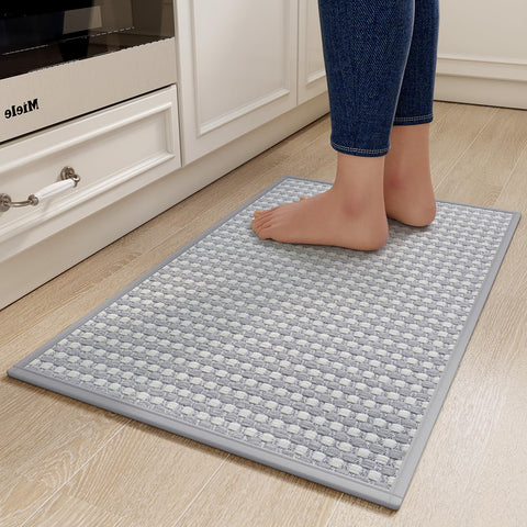 YDKGL kitchen mat with non slip backing keeps your floor safe while you cook