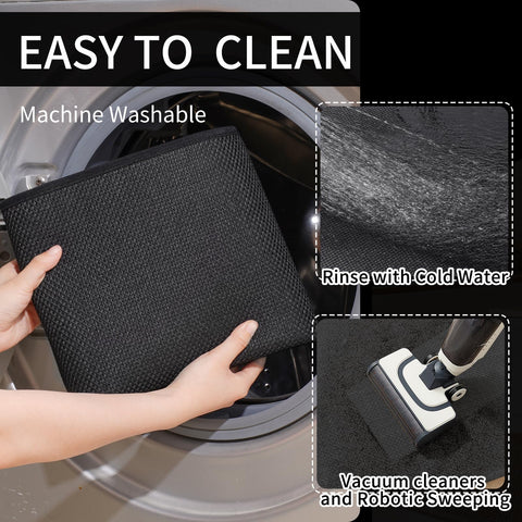 YDKGL non-slip rubber backing keeps the mat steady on tile or wood.