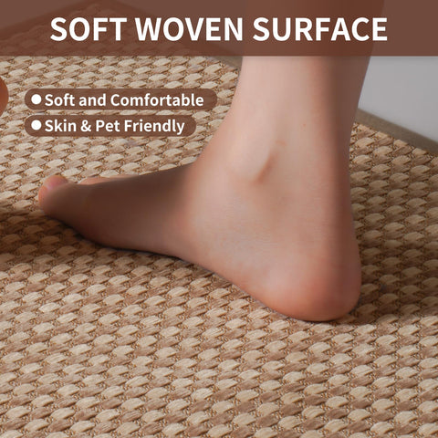 YDKGL rubber backing helps prevent shifting on most indoor floors