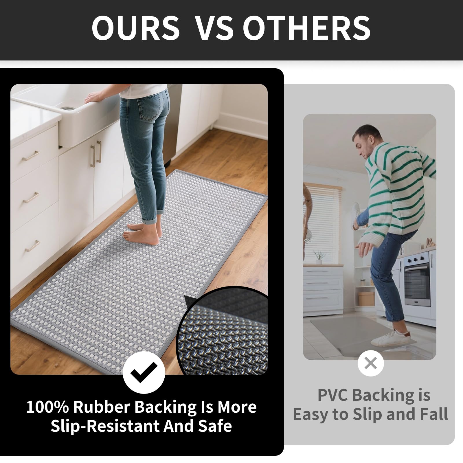 YDKGL mat by the sink area catches splashes and moisture