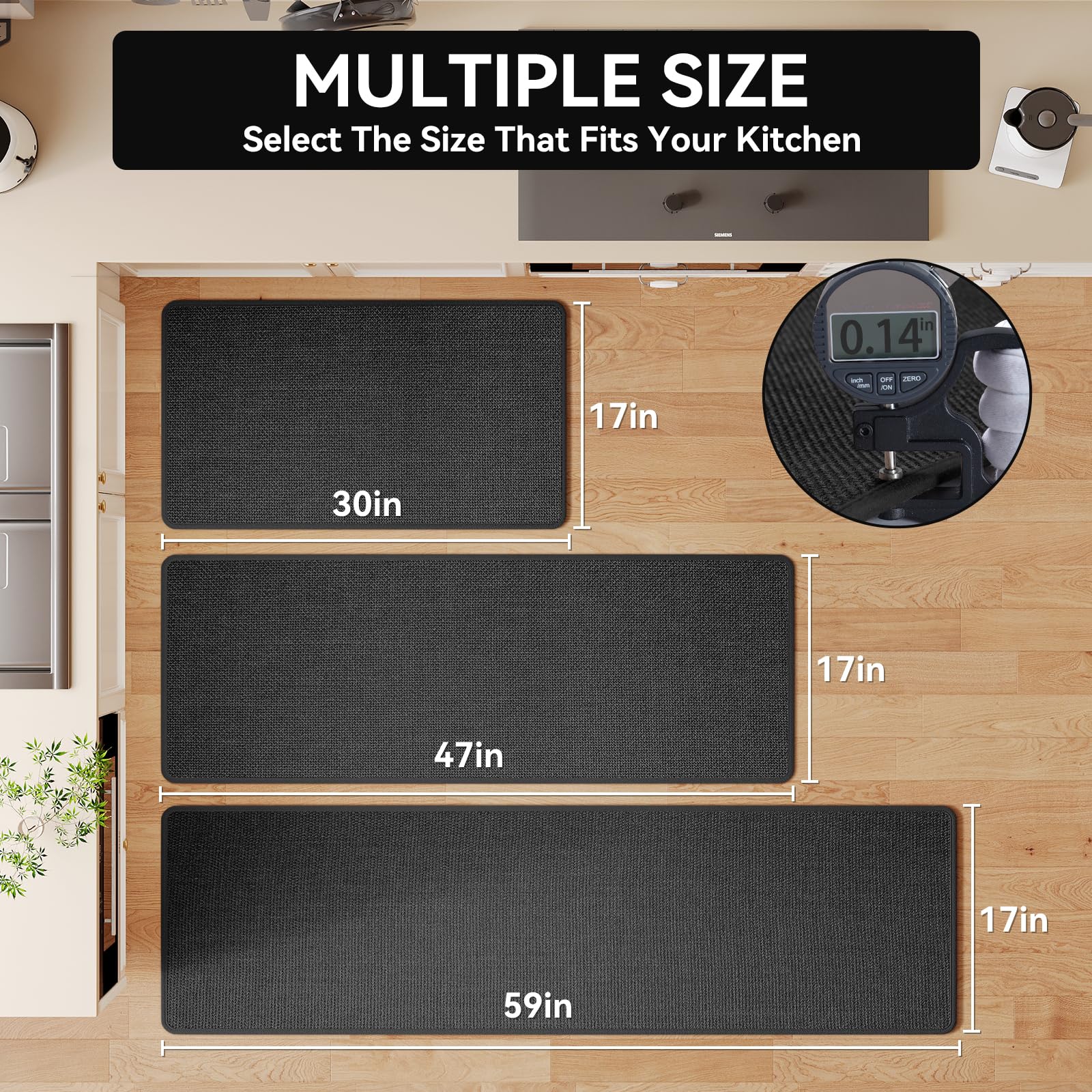 YDKGL sink mat with anti-slip backing protects floors and cushions knees.