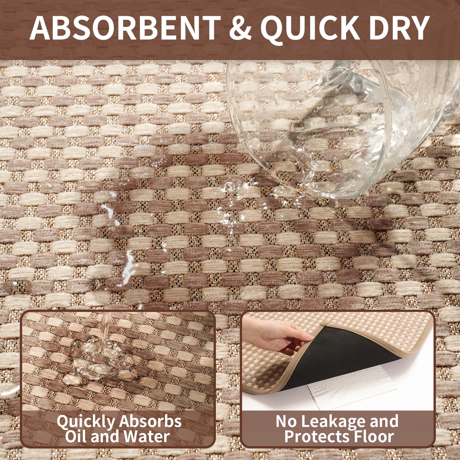 YDKGL waterproof base helps prevent moisture reaching your floor.