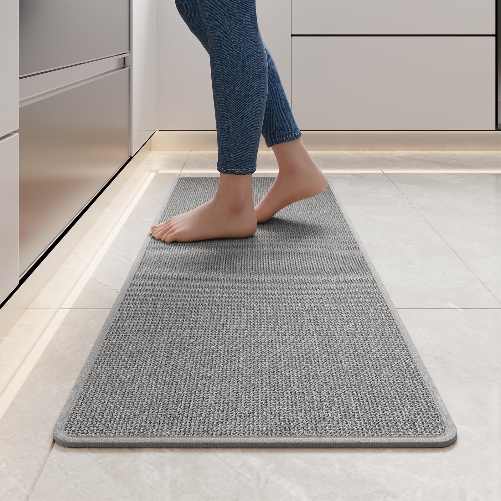 YDKGL non-slip kitchen rug front sink for secure standing during meal prep.