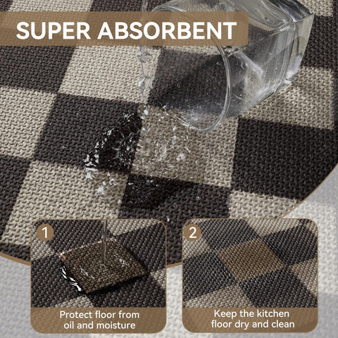 YDKGL washable-kitchen-rug easy-clean keeps your floor tidy and presentable.