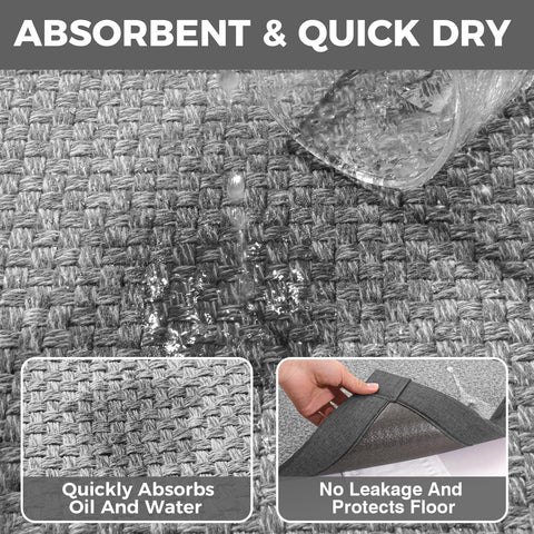 YDKGL water and grease resistant surface helps keep the kitchen tidy.