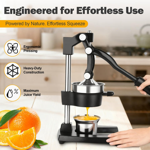 YDXHXH juicer cone highlighting stainless steel press for efficient citrus extraction