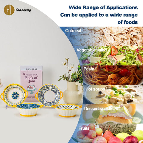 Yeacccng soup bowls are stackable for compact kitchen storage.