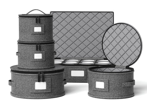 YearningHome hard-shell box protects dinnerware during packing and moving.