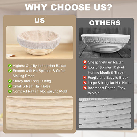 Yeatruojeet home bakery setup with two professional-grade bannetons.