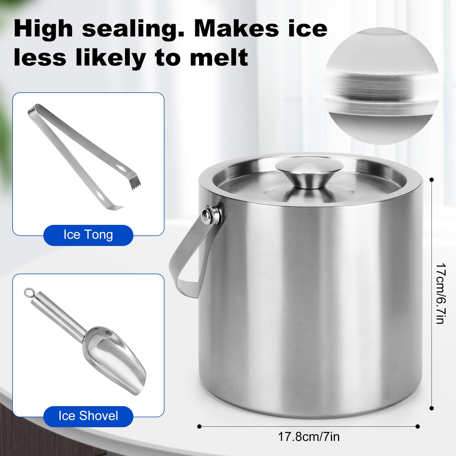 Yeatruojeet ice bucket scoop for fast, sanitary ice transfers