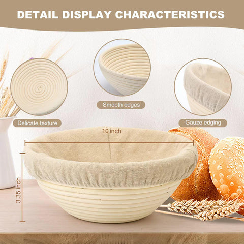 Yeatruojeet natural rattan cane baskets with smooth surfaces for easy dough release.