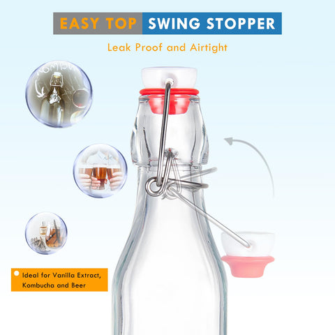 YEBODA 8oz bottle with easy pour spout for mess-free servings