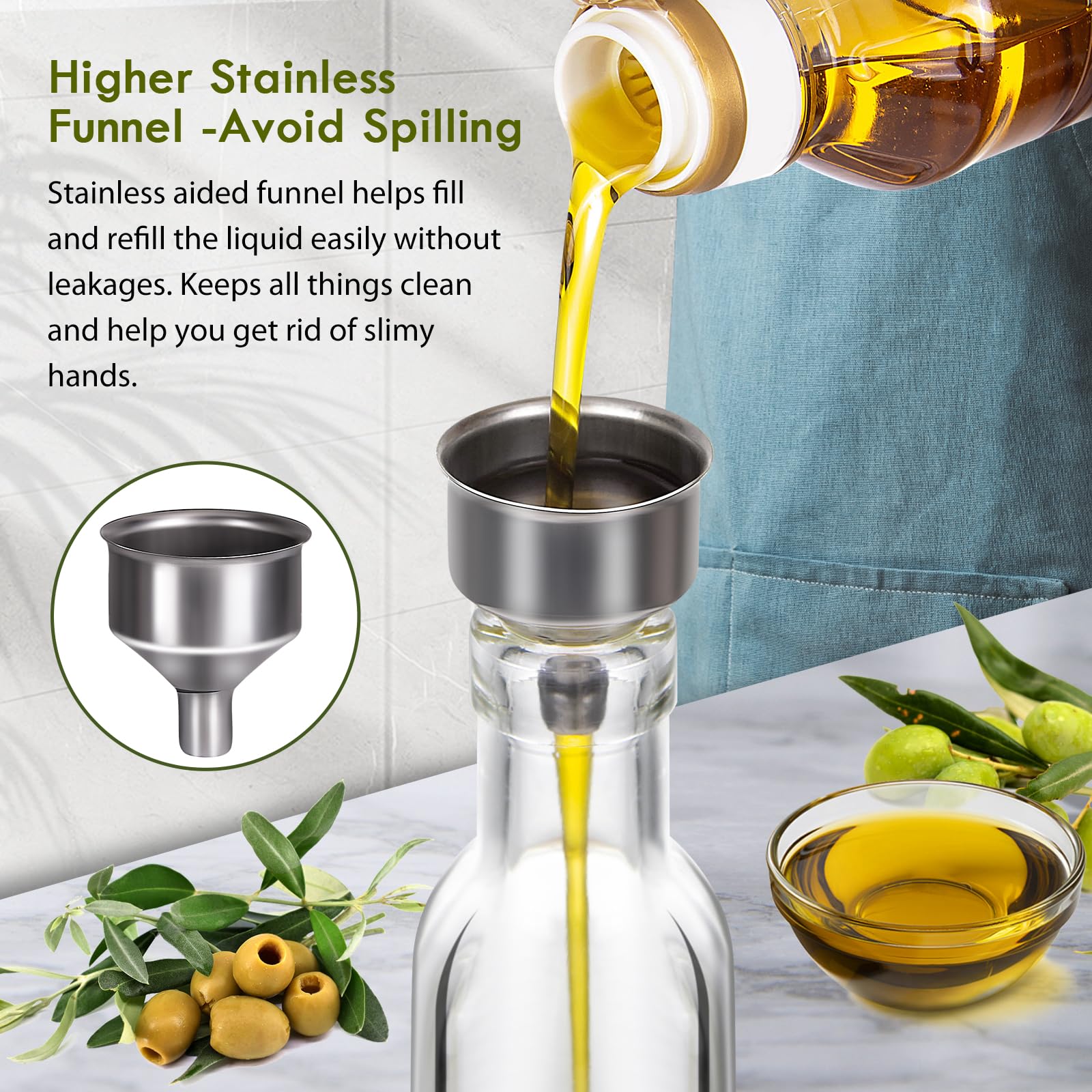 YEBODA BPA-free rubber stoppers protect contents and preserve flavor.