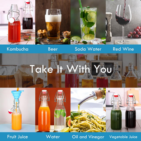 YEBODA dishwasher-safe glass bottle for easy cleaning