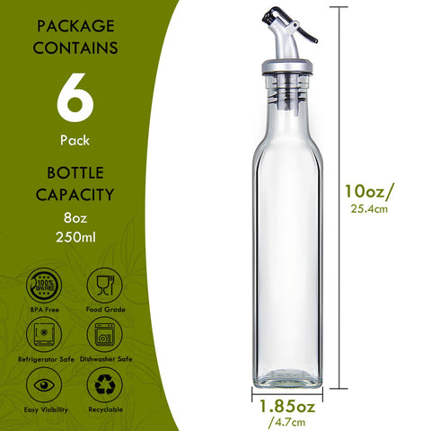 YEBODA dishwasher-safe oil dispenser bottles for quick cleanup after use.