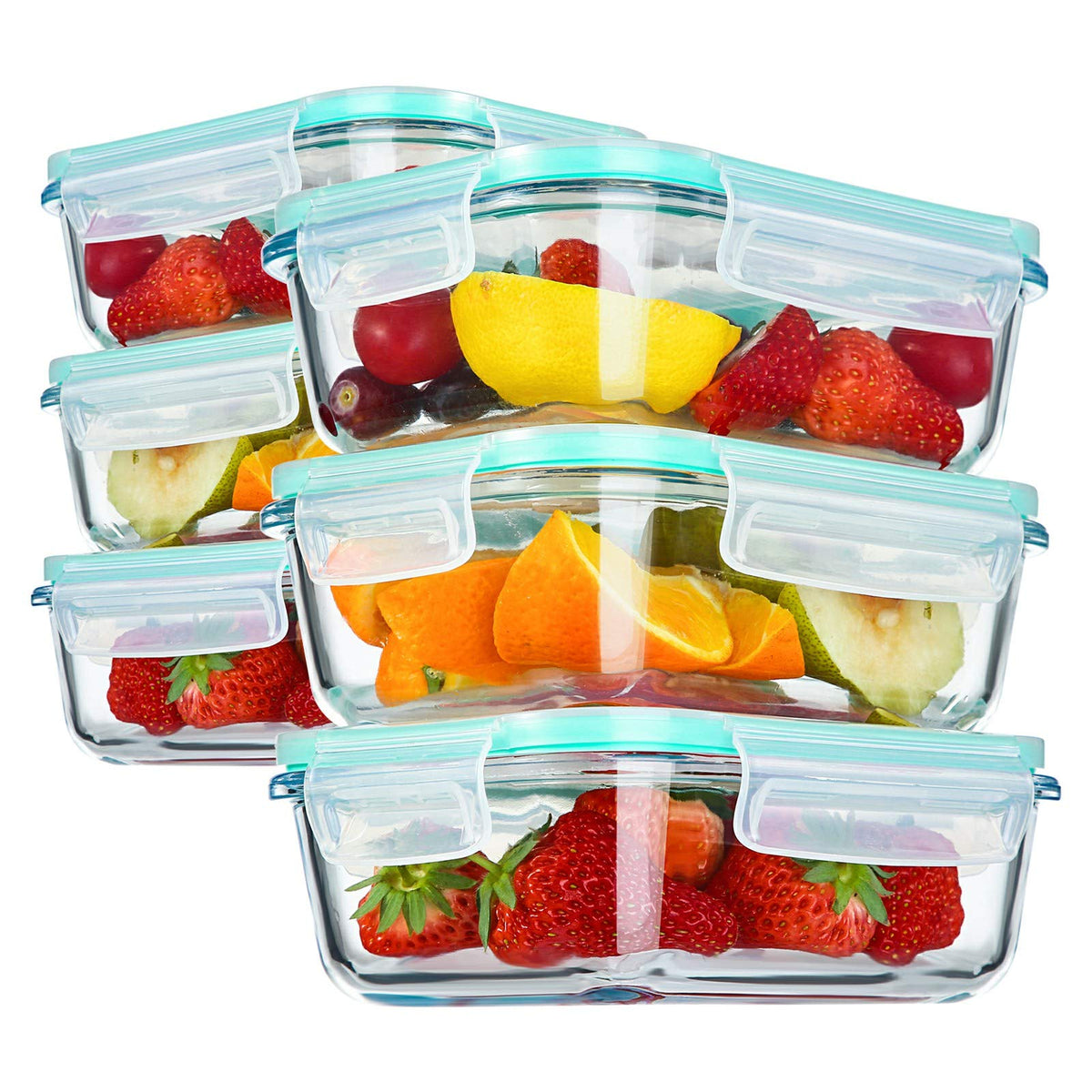 YEBODA glass food storage container with airtight lid keeps meals fresh in fridge