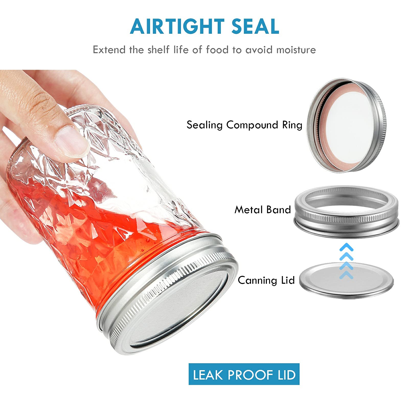 YEBODA jars ideal for homemade jams, honey, sauces, and snacks