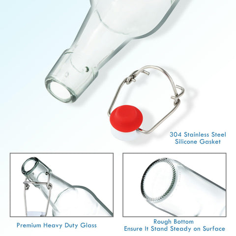 YEBODA oil vinegar bottle 16oz with leakproof stopper for precise pouring.