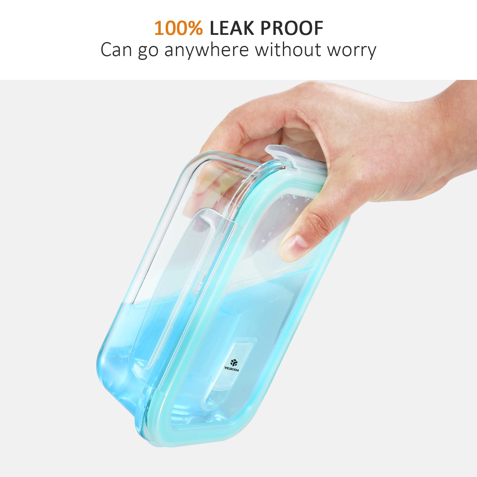 YEBODA removable silicone sealing rings easy to clean and maintain