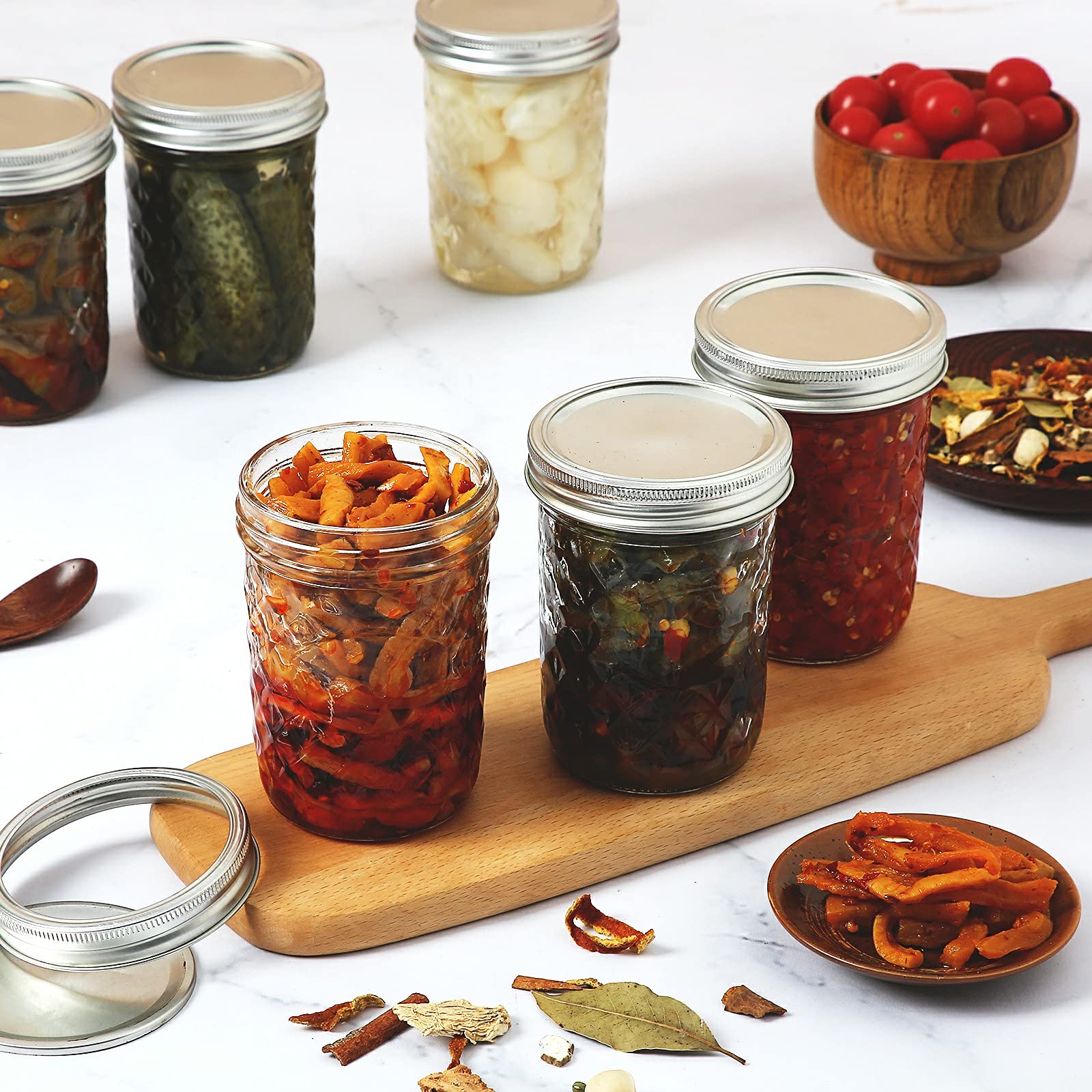 YEBODA jars stacked neatly to demonstrate space-saving pantry organization