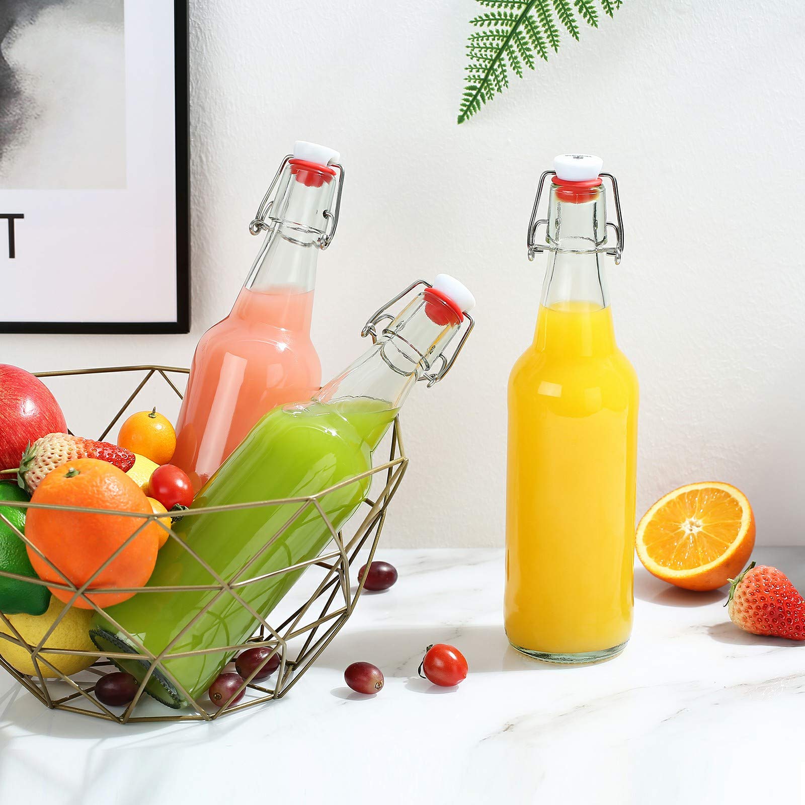 YEBODA swing-cap bottle cap for easy reseal and transport.