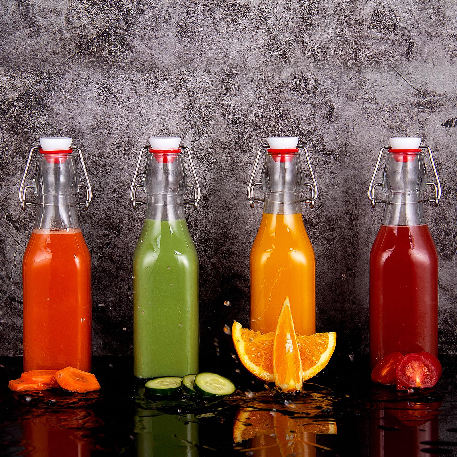 YEBODA swing-top cap with stainless steel closure for a secure seal