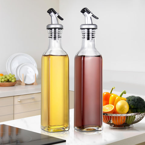 YEBODA vinegar cruet with pourers for fresh, drip-free dressings.