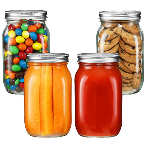 YEBODA wide-mouth 32oz jar with lids on for secure storage