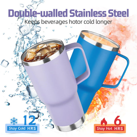 YEBTS Life 20 oz tumbler cold insulation up to 12 hours preserves icy drinks