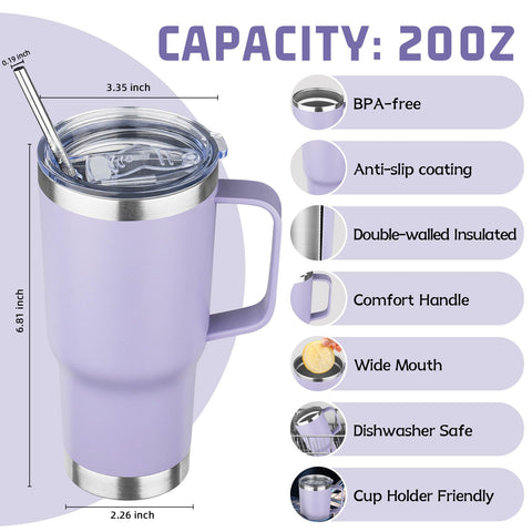 YEBTS Life 20 oz tumbler hot insulation up to 8 hours keeps coffee warm