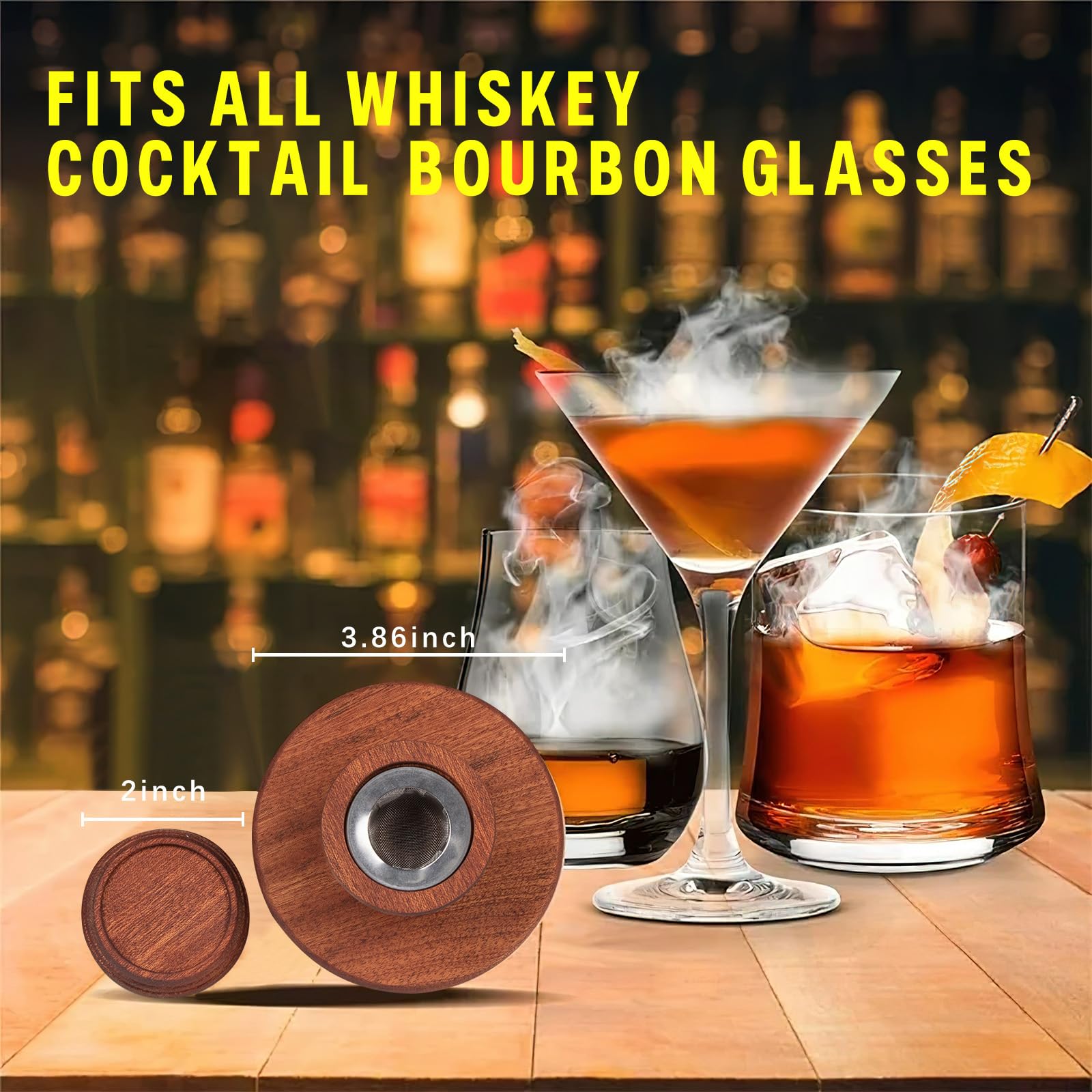 Yecuip Bourbon Smoker Glass Infusion enriches drinks with aroma.