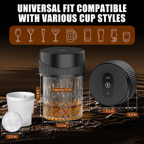 Yecuip ice ball molds alongside glasses for perfectly round ice.