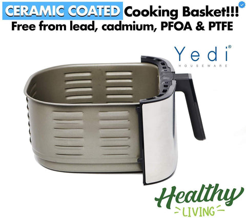 Yedi Evolution LCD display showing presets for easy healthy cooking.