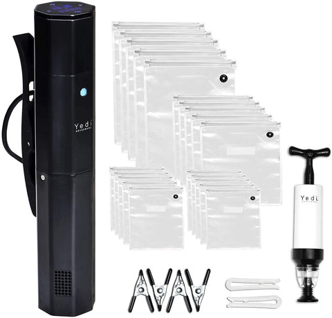 Yedi Infinity Sous Vide Cooker on a pot showing precise temperature control for home cooking
