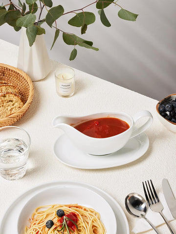 Yedio 18 oz ceramic gravy boat perfect for sauces and dressings
