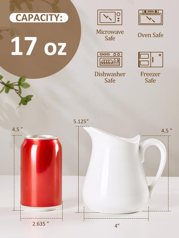 Yedio creamer pitcher with spout design for precise pouring
