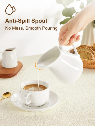 Yedio dishwasher and microwave safe creamer for quick cleanup