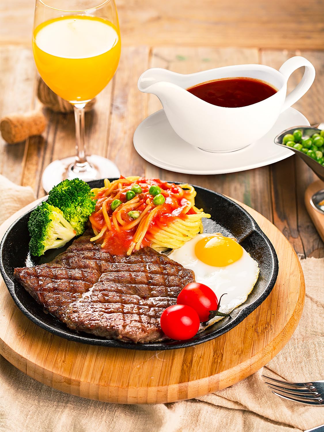 Yedio dishwasher-safe gravy boat and tray for easy cleanup