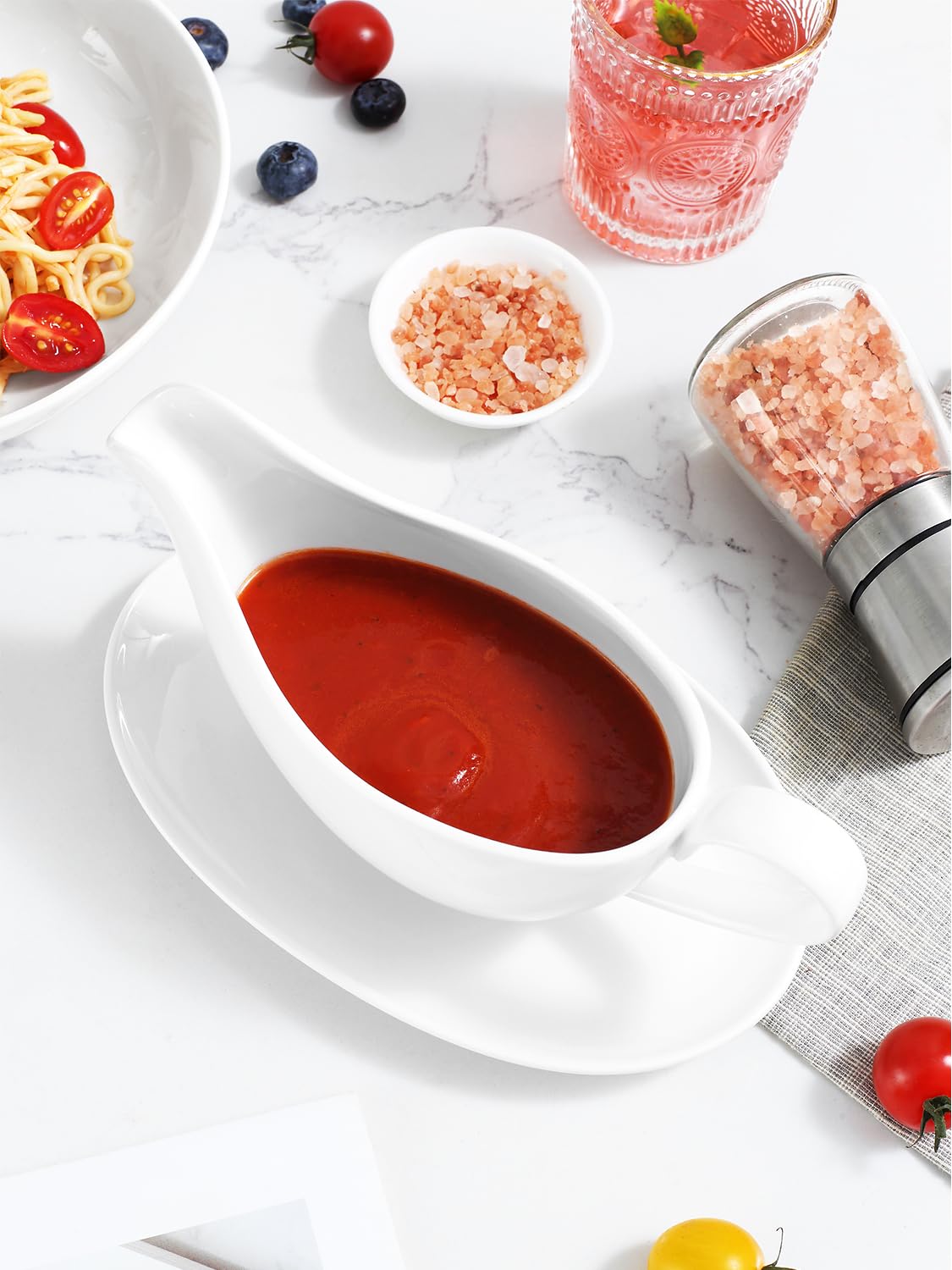 Yedio smooth glaze gravy boat showing a clean, polished finish