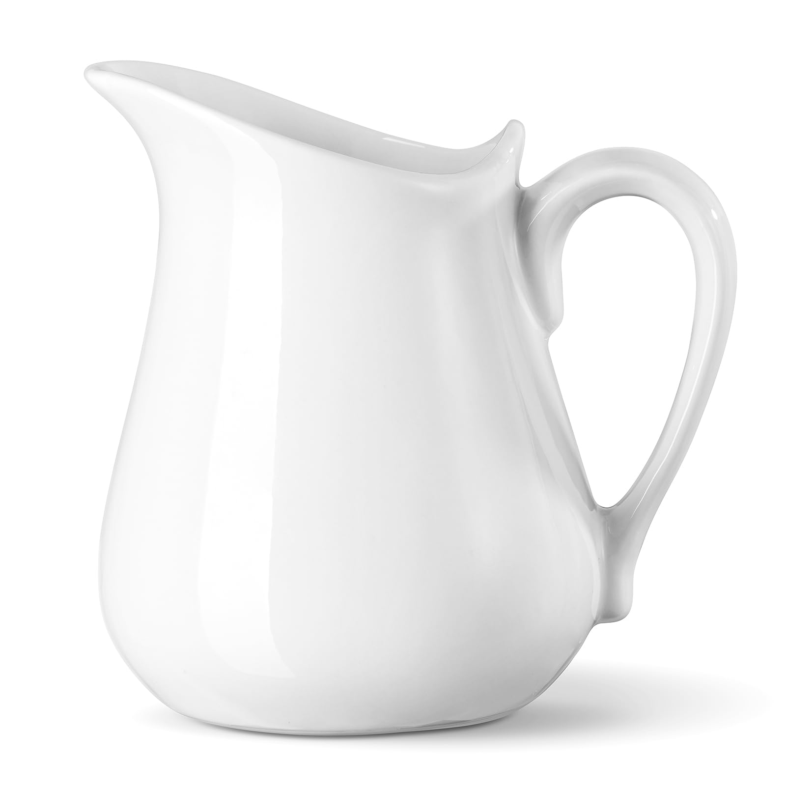 Yedio porcelain milk creamer pitcher with handle for spill-free pouring
