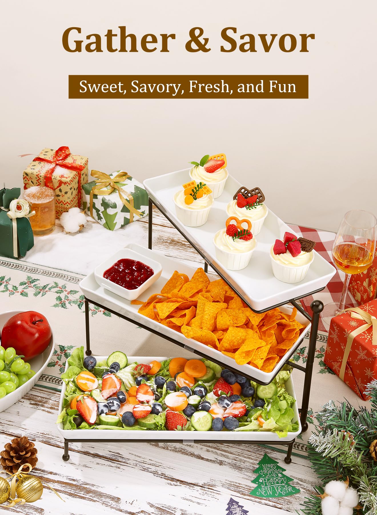 Yedio porcelain trays in white glaze, lead-free and easy to clean